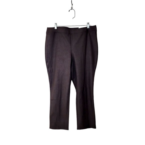 Chico's Faux Suede Brown Leggings Pants New with Tag - Picture 1 of 6